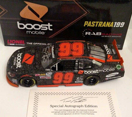 2012 Travis Pastrana NASCAR Diecast 99 Boost Mobile CWC 1:24 Action ARC Autographed 1