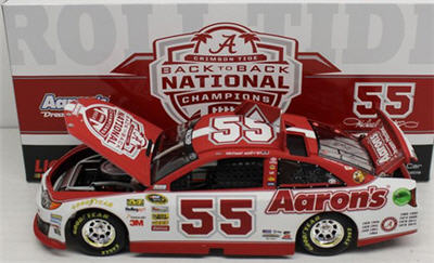 2013 Michael Waltrip NASCAR Diecast 55 Alabama Football National Champions CWC 1:24 Action ARC 1b
