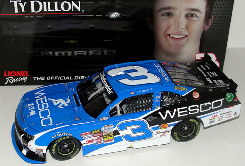 2014 Ty Dillon NASCAR Diecast 3 Wesco CWC 1:24 Lionel Action ARC 1