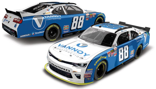 2016 Alex Bowman NASCAR Diecast 88 Vannoy Construction CWC 1:24 Lionel Action ARC Autographed Liquid Color 99