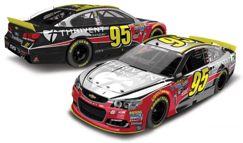 2016 Michael McDowell NASCAR Diecast 95 Thrivent Financial 1:24 CWC Lionel Action ARC Color Chrome 99