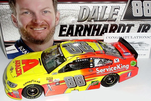 2017 Dale Earnhardt Jr NASCAR Diecast 88 Axalta Service King 600 Starts124 CWC Lionel Action ARC Autographed 1