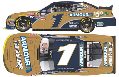 2017 Elliott Sadler NASCAR Diecast 1 Armour 150 Years 1:64 CWC Lionel Action ARC 99