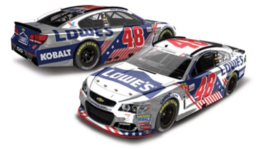 2017 Jimmie Johnson NASCAR Diecast 48 Lowes Patriotic Salute CWC 1:24 Lionel Action RCCA Elite Color Chrome 99