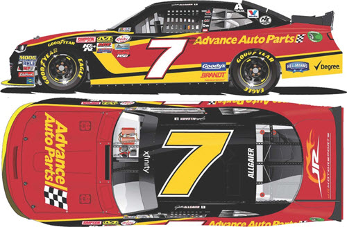 2017 Justin Allgaier NASCAR Diecast 7 Advance Auto Parts 1:24 CWC Lionel Action ARC 99