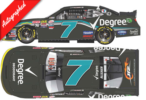 2017 Justin Allgaier NASCAR Diecast 7 Degree 1:24 CWC Lionel Action ARC Autographed 99