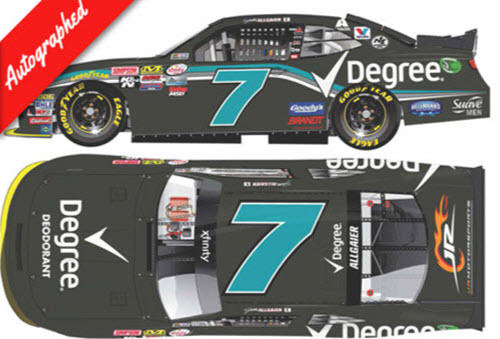 2017 Justin Allgaier NASCAR Diecast 7 Degree 1:24 CWC Lionel Action ARC Autographed Color Chrome 99