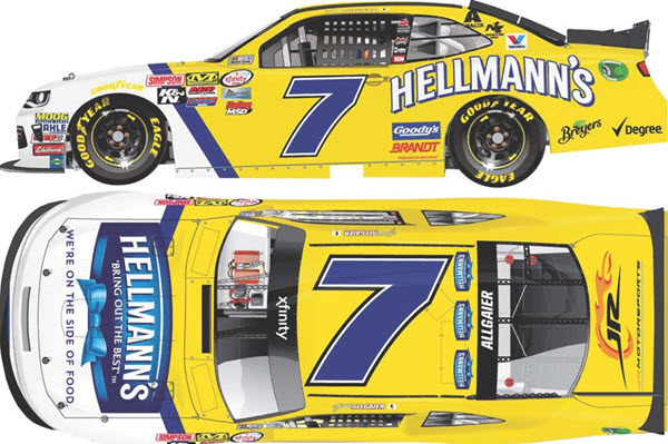 2017 Justin Allgaier NASCAR Diecast 7 Hellmanns 1:24 CWC Lionel Action ARC Color Chrome 99