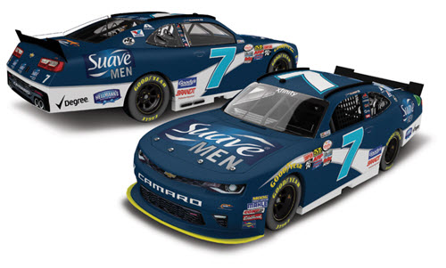 2017 Justin Allgaier NASCAR Diecast 7 Suave Men 1:24 CWC Lionel Action ARC Autographed Color Chrome 99