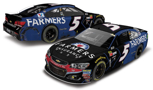 2017 Kasey Kahne NASCAR Diecast 5 Farmers Insurance Indy Brickyard Win Raced Version CWC 1:24 Lionel Action ARC Color Chrome 98