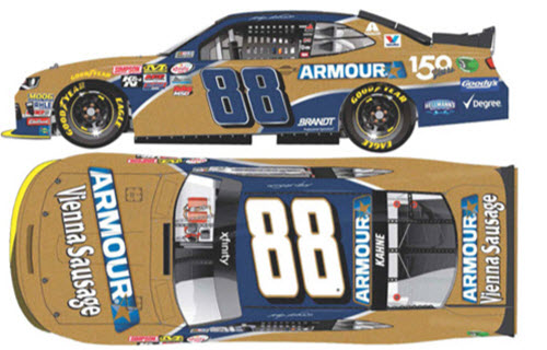 2017 Kasey Kahne NASCAR Diecast 88 Armour 150 Years Camaro CWC 1:24 Lionel Action ARC Color CHrome 99