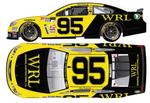 2017 Michael McDowell NASCAR Diecast 95 WRL Construction Darlington Retro Throwback 1:64 CWC Lionel Action ARC 99