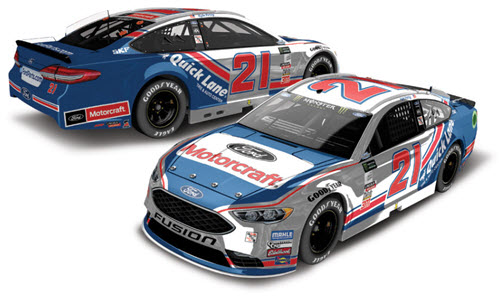 2017 Ryan Blaney NASCAR Diecast 21 Motorcraft Darlington Retro Throwback CWC 1:24 Lionel Action RCCA Elite Color Chrome 98