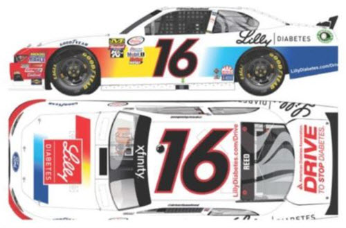 2017 Ryan Reed NASCAR Diecast 16 Lilly Diabetes Darlington Retro Throwback CWC 1:64 Lionel Action ARC 99