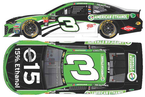 2018 Austin Dillon NASCAR Diecast 3 E15 American Ethanol CWC 1:24 Lionel Action RCCA Elite 99