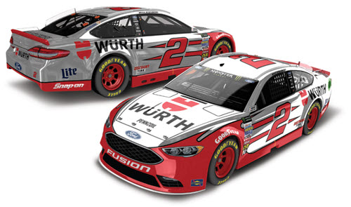 2018 Brad Keselowski NASCAR Diecast 2 Wurth 1:24 Lionel Action ARC Color Chrome 99