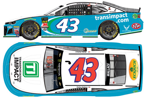2018 Bubba Wallace NASCAR Diecast 43 Transportation Impact CWC 1:24 Lionel Action RCCA Elite Color Chrome 99