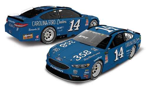 2018 Clint Bowyer NASCAR Diecast 14 Carolina Ford Darlington Throwback Retro CWC 1:24 Lionel Action RCCA Elite Color Chrome 99