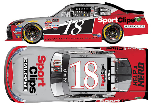 2018 Denny Hamlin NASCAR Diecast 18 Sport Clips Darlington Throwback Retro CWC 1:24 Lionel Action ARC Color Chrome 99