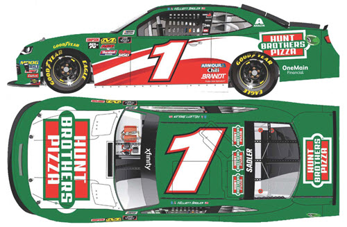 2018 Elliott Sadler NASCAR Diecast 1 Hunt Brothers Pizza 1:24 CWC Lionel Action ARC Color Chrome 99