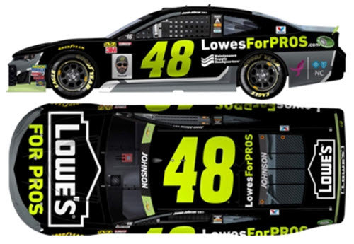 2018 Jimmie Johnson NASCAR Diecast 48 Lowes For Pros Maintenance Supply CWC 1:24 Lionel Action RCCA Elite Color Chrome 99