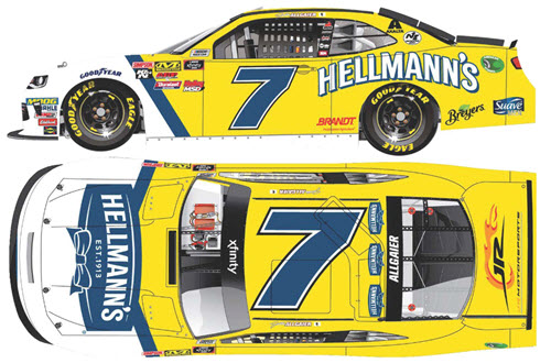 2018 Justin Allgaier NASCAR Diecast 7 Hellmanns 1:24 CWC Lionel Action ARC Color Chrome 99