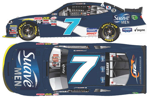 2018 Justin Allgaier NASCAR Diecast 7 Suave Men 24 CWC Lionel Action ARC Color Chrome 99