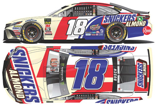 2018 Kyle Busch NASCAR Diecast 18 Snickers Almond CWC 1:24 Lionel Action RCCA Elite Color Chrome 99