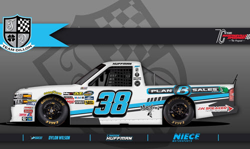 2018 Landon Huffman NASCAR Diecast 38 Plan B Sales Chevy Silverado Truck 1:24 Lionel Action ARC With Names Autographed 99