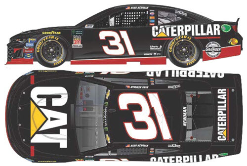 2018 Ryan Newman NASCAR Diecast 31 CAT Caterpillar Darlington Throwback Retro CWC 1:24 Lionel Action RCCA Elite Color Chrome 99