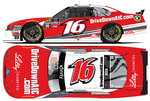 2018 Ryan Reed NASCAR Diecast 16 Lilly Diabetes CWC 1:24 Lionel Action ARC Color Chrome 99