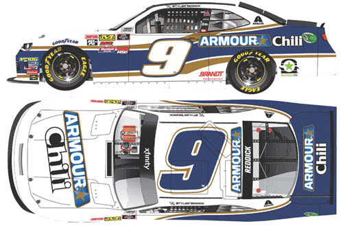 2018 Tyler Reddick NASCAR Diecast 9 Armour Chili CWC 1:24 Lionel Action ARC Color CHrome 99
