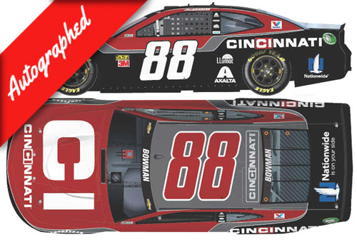 2019 Alex Bowman NASCAR Diecast 88 Cincinnati CWC 1:24 Lionel Action ARC Autographed 99