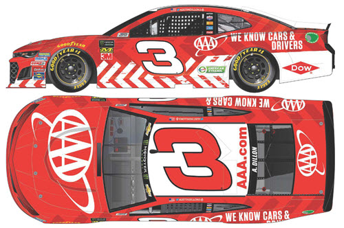 2019 Austin Dillon NASCAR Diecast 3 AAA Insurance CWC 1:24 Lionel Action RCCA Elite Color Chrome 99