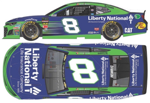 2019 Daniel Hemric NASCAR Diecast 8 Liberty National CWC 1:24 Lionel Action ARC Color Chrome 99