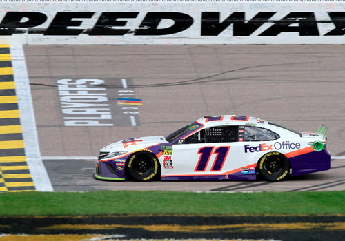 2019 Denny Hamlin NASCAR Diecast 11 FedEx Office Kansas Win Raced Version CWC 1:24 Lionel Action RCCA Elite Liquid Color 96