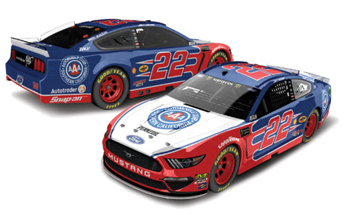 2019 Joey Logano NASCAR Diecast 22 AAA SoCal Auto Club Southern California CWC 1:24 Lionel Action RCCA Elite Color Chrome 98