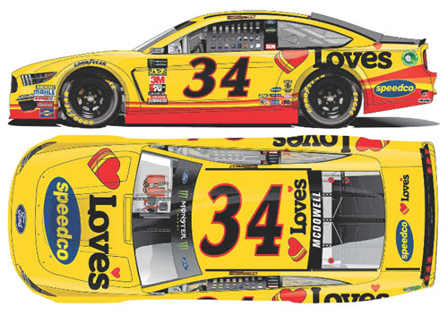 2019 Michael McDowell NASCAR Diecast 34 Loves Speedco 1:24 CWC Lionel Action ARC Color Chrome 99