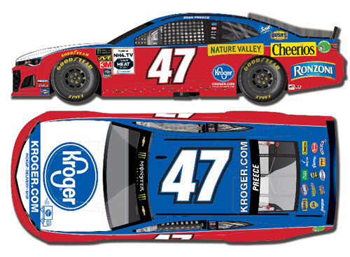 2019 Ryan Preece NASCAR Diecast 47 Kroger Darlington Throwback CWC 1:24 Lionel Action ARC Color Chrome 99