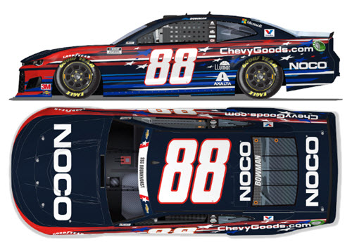 2020 Alex Bowman NASCAR Diecast 88 NOCO Patriotic CWC 1:24 Lionel Action ARC Color Chrome 99