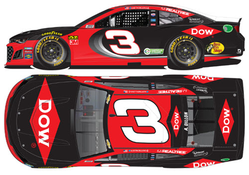 2020 Austin Dillon NASCAR Diecast 3 Dow Chemical CWC 1:24 Lionel Action ARC Color Chrome 99