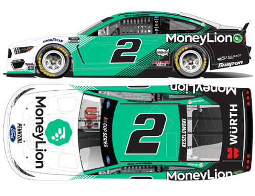 2020 Brad Keselowski NASCAR Diecast 2 MoneyLion Money Lion 1:24 Lionel Action RCCA Elite Color Chrome 99