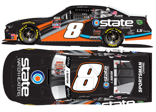 2020 Jeb Burton NASCAR Diecast 8 State Water Heaters 1:24 Lionel Action ARC Color Chrome 99