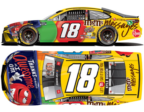 2020 Kyle Busch NASCAR Diecast 18 M&M M&Ms Messages Blue Atlanta CWC 1:24 Lionel Action RCCA Elite 99