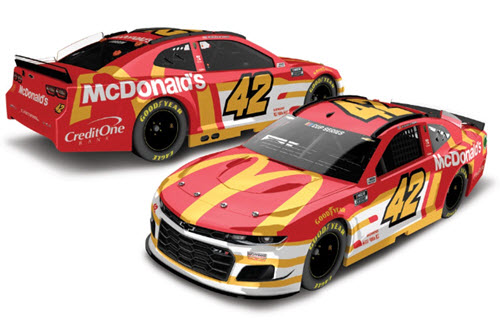 2020 Kyle Larson NASCAR Diecast 42 McDonalds 1:24 CWC Lionel Action ARC Color Chrome Autographed 99