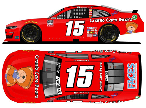 2020 Ryan Vargas NASCAR Diecast 15 Cranio Care Bears Faces CWC 1:24 Lionel Action ARC 99