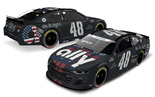 2021 Alex Bowman NASCAR Diecast 48 Ally Salutes CWC 1:24 Lionel Action RCCA Elite Color Chrome 99