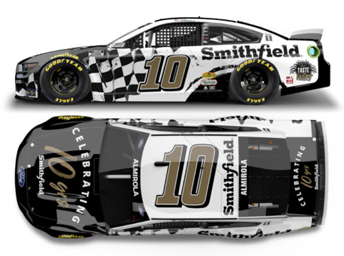 2021 Aric Almorola NASCAR Diecast 10 Smithfield 10 Years CWC 1:24 Lionel Action ARC Color Chrome 99
