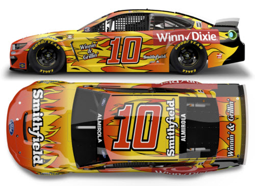 2021 Aric Almorola NASCAR Diecast 10 Smithfield Winn Dixie Darlington Throwback CWC 1:24 Lionel Action RCCA Elite 99