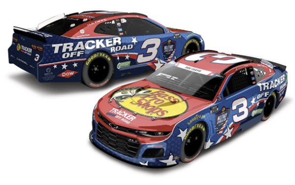 2021 Austin Dillon NASCAR Diecast 3 Bass Pro Salutes CWC 1:24 Lionel Action ARC Color Chrome 98